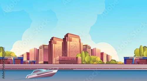 day city landscape road