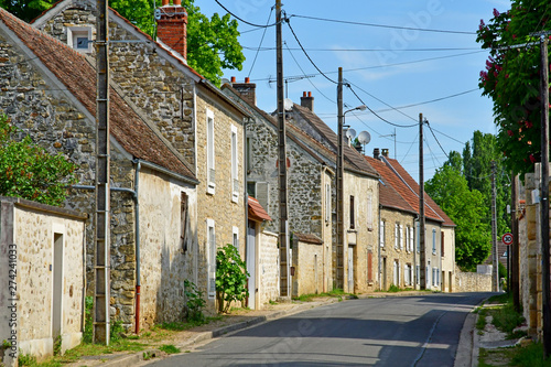 Sagy, France - may 24 2019 : village center photo