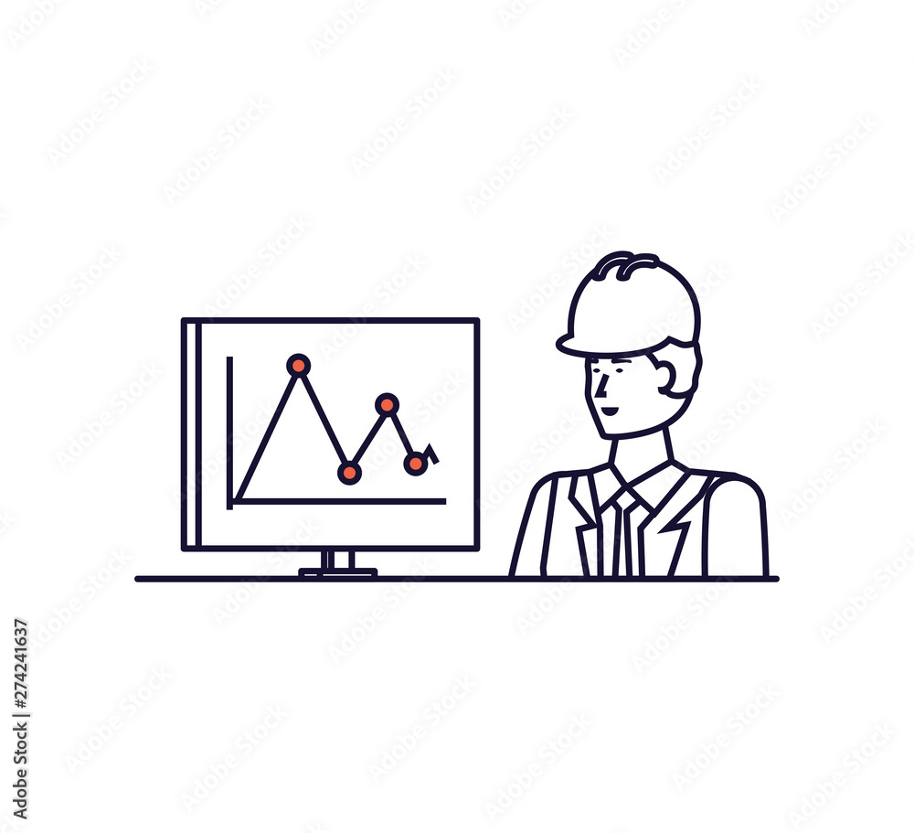 Isolated avatar of professional worker design Isolated avatar of professional worker design