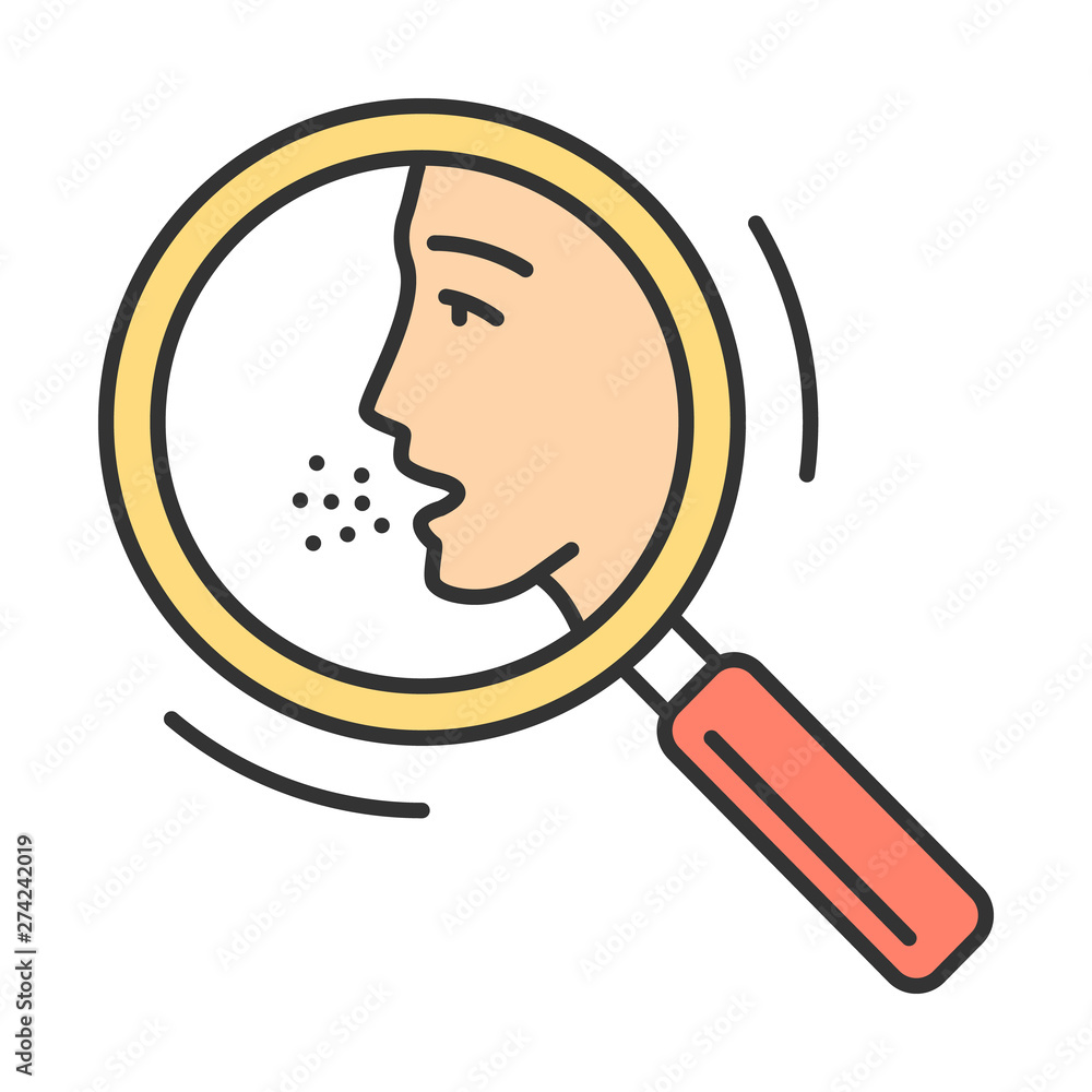 Allergy diagnosis color icon Allergy diagnosis color icon