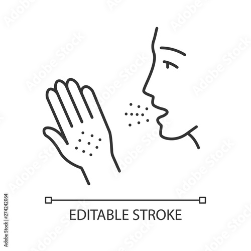 Allergy symptoms linear icon
