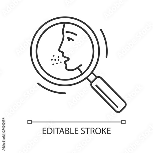 Allergy diagnosis linear icon