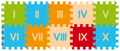 Foam Baby Kids Play Mat Roman Numerals Puzzle