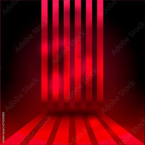 Glowing neon banner of the stripes. Vector Background