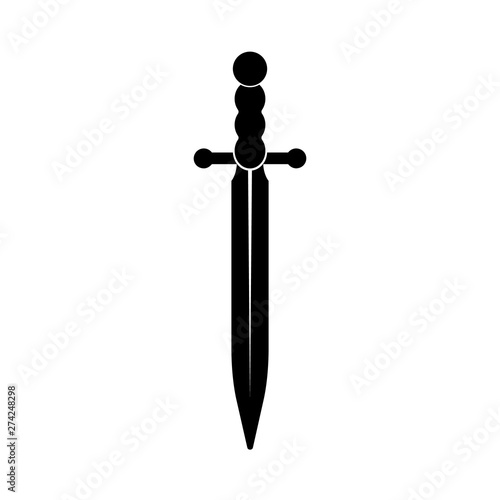 Swords  icon. Guard sign. Flat pictogram.