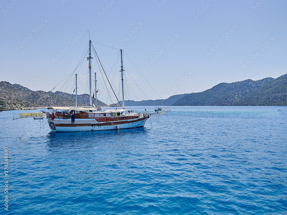 sea tourism travel blue yacht