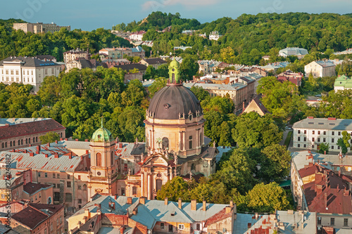 Lviv - city center sunset view, Western Ukraine