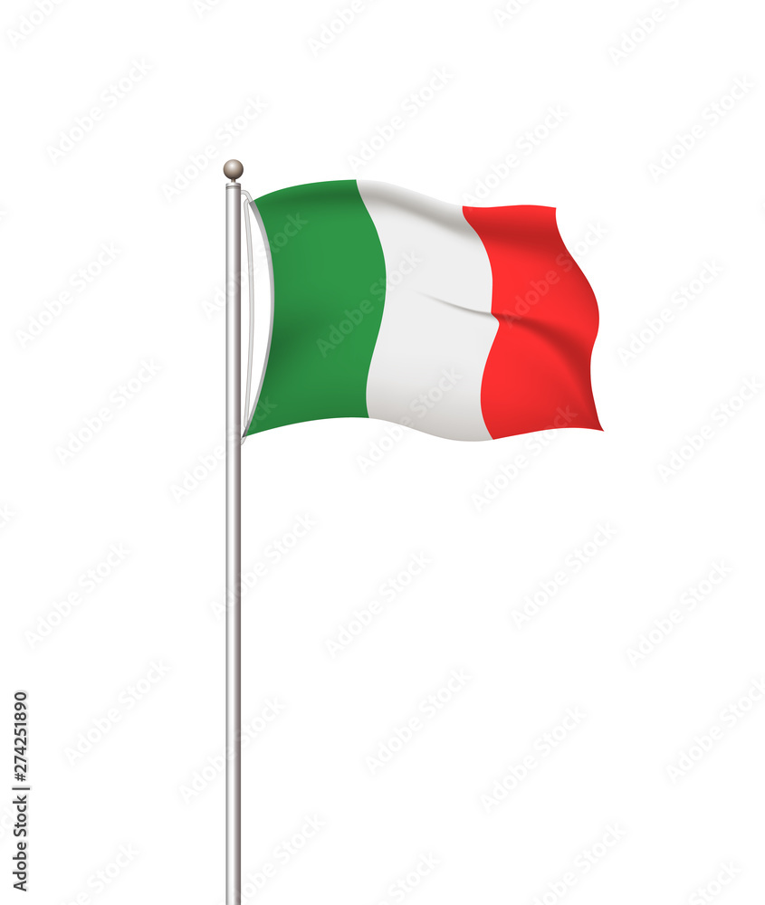 World flags. Country national flag post transparent background. Italy. Vector illustration. World flags. Country national flag post transparent background. Italy. Vector illustration.