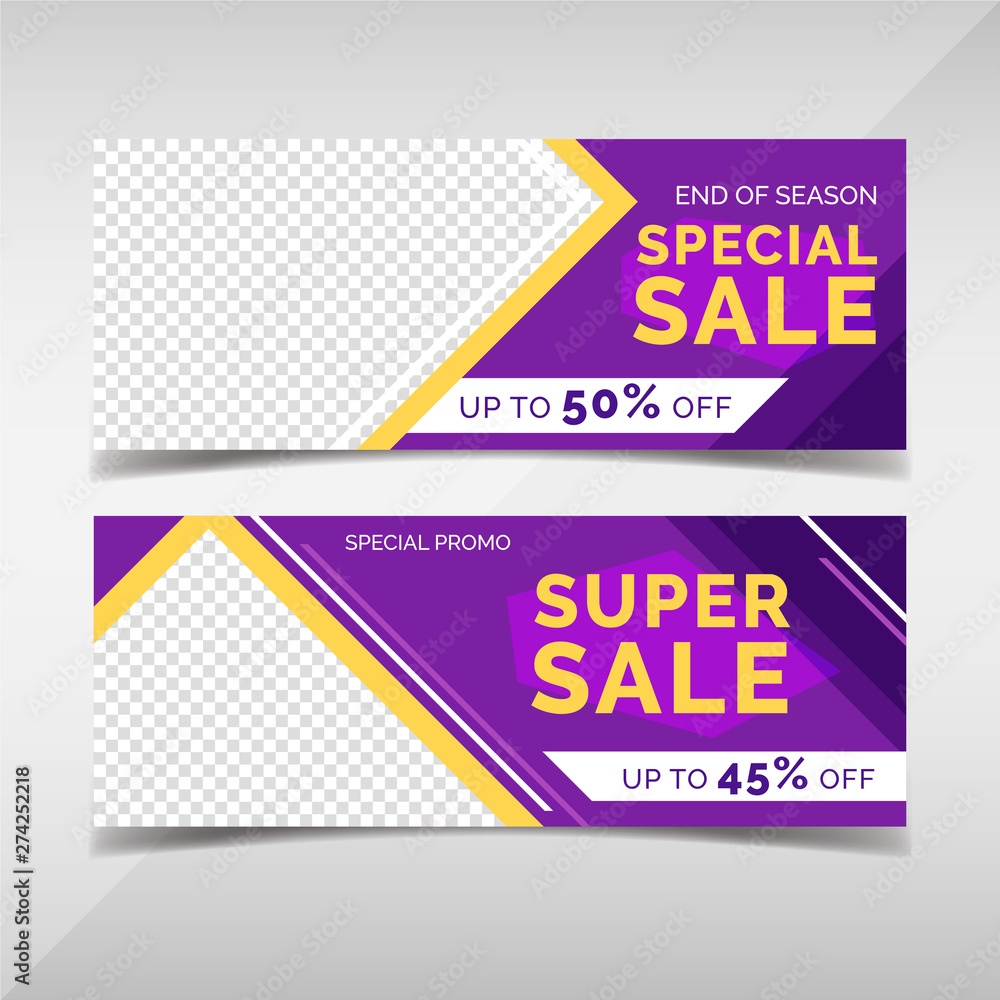 Sale banner collection. Banner template for fashion sale, business promotion, social media post, etc. Vol.1
