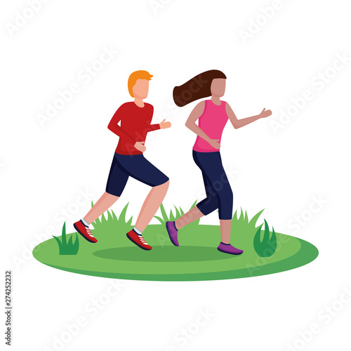 people running activity