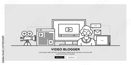 VIDEO BLOGGER INFOGRAPHIC DESIGN