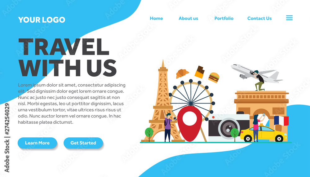 travel to france paris creative illustration landing page template vector graphics ,travel to paris france flat style illustration vector,landing page template, for website template travel to france paris creative illustration landing page template vector graphics ,travel to paris france flat style illustration vector,landing page template, for website template