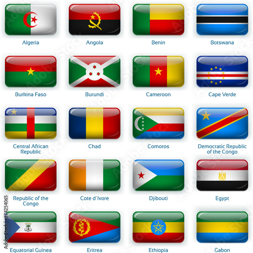 Set of twenty flags in butt...