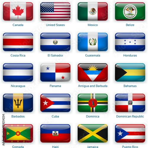 Set of twenty flags in button style. America one of two. Free Download Set of twenty flags in button style. America one of two. - GFXLoad