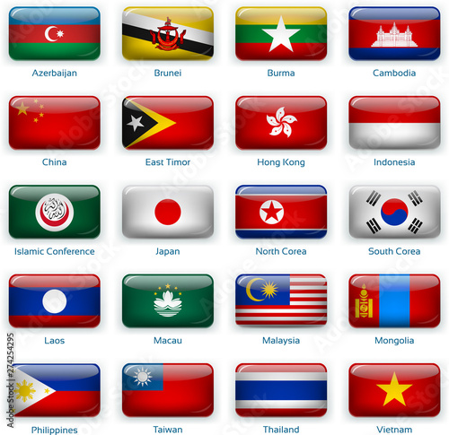 Set of twenty flags in butt...