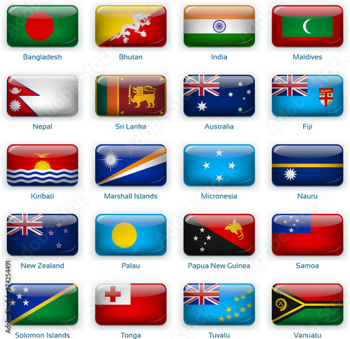Set of twenty flags in butt...