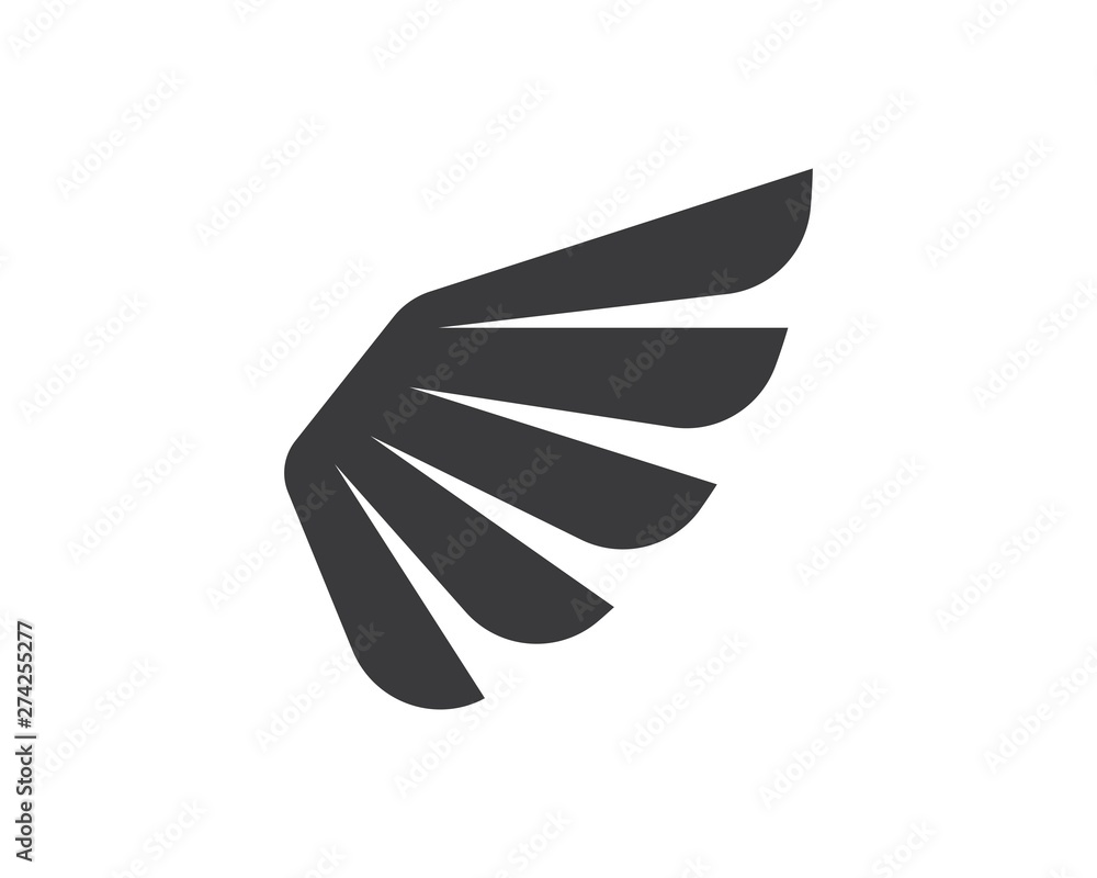 Obraz premium wing logo symbol icon vector illustration