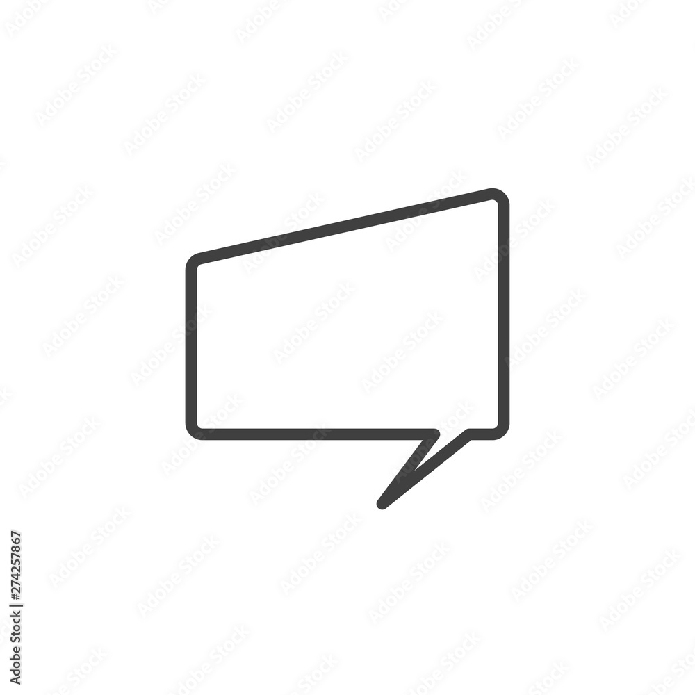 Speech bubble line icon. linear style sign for mobile concept and web design. Chat message outline vector icon. Conversation symbol, logo illustration. Vector graphics Speech bubble line icon. linear style sign for mobile concept and web design. Chat message outline vector icon. Conversation symbol, logo illustration. Vector graphics