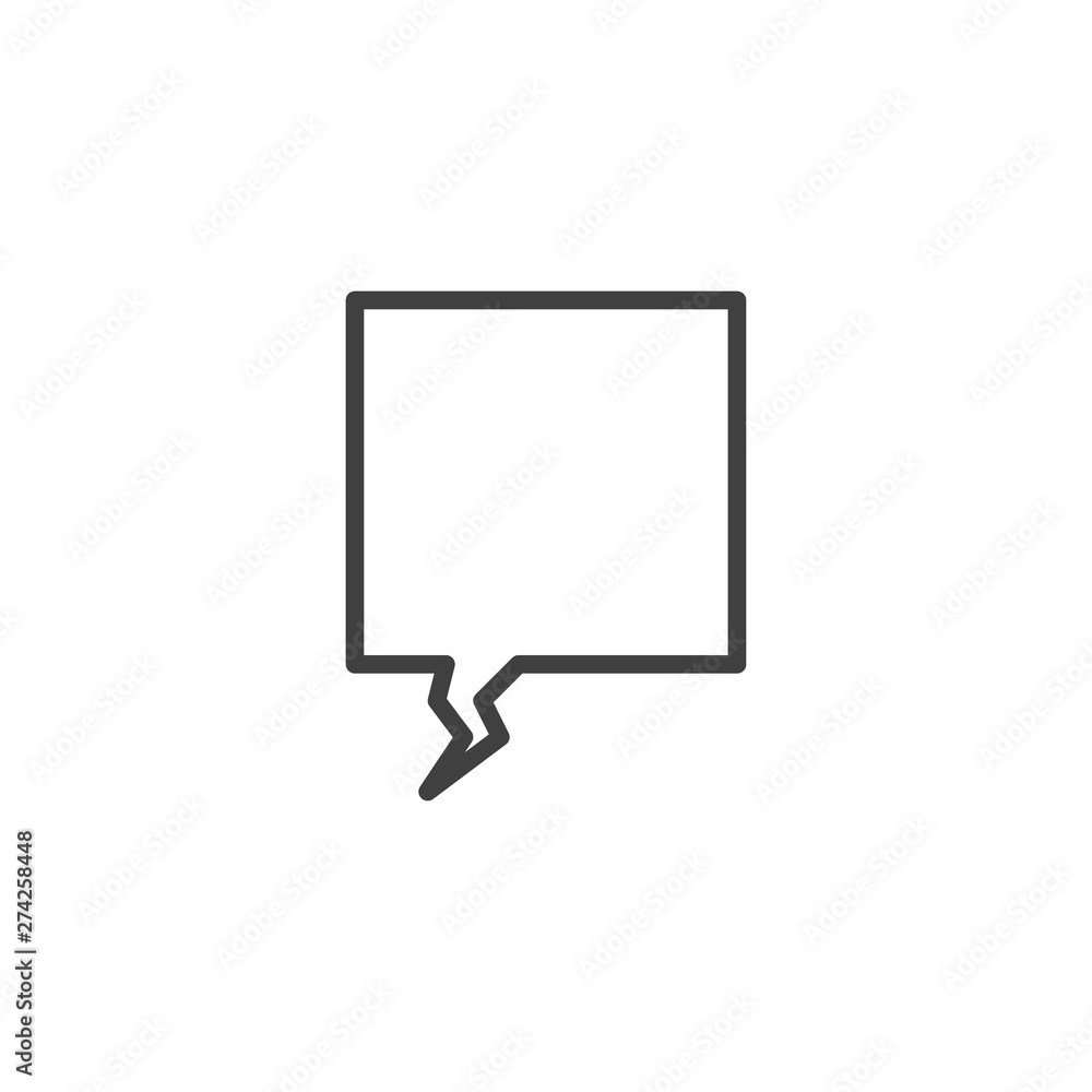 Speech square line icon. Chat message linear style sign for mobile concept and web design. Forum comment outline vector icon. Symbol, logo illustration. Vector graphics Speech square line icon. Chat message linear style sign for mobile concept and web design. Forum comment outline vector icon. Symbol, logo illustration. Vector graphics