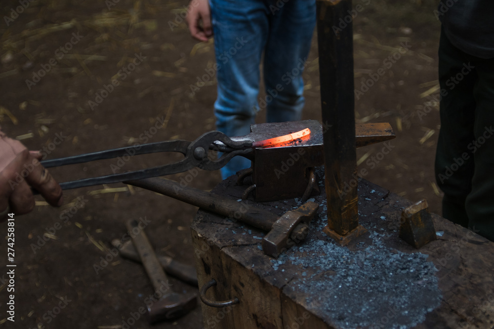 Forge, blacksmith's work, hot metal Forge, blacksmith's work, hot metal