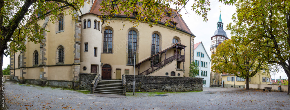 Backnang Stiftskirche Stiftshof undt Stadtturm