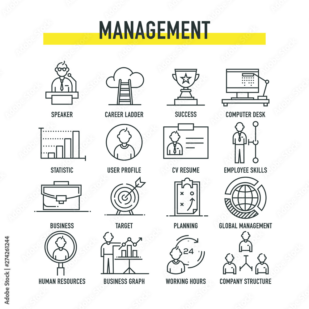 Management Icon Set Management Icon Set