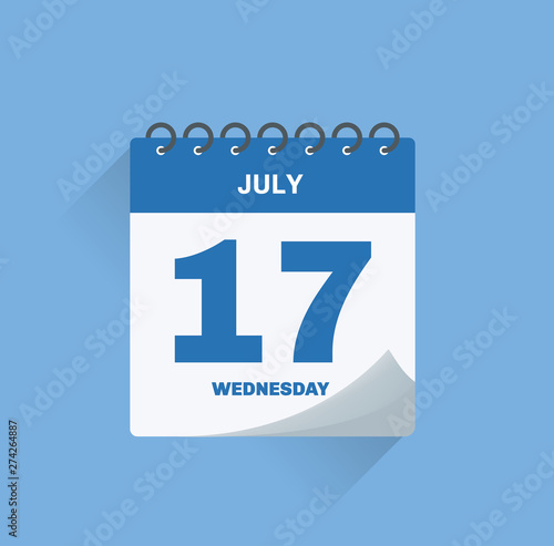 Day calendar with date July 17.