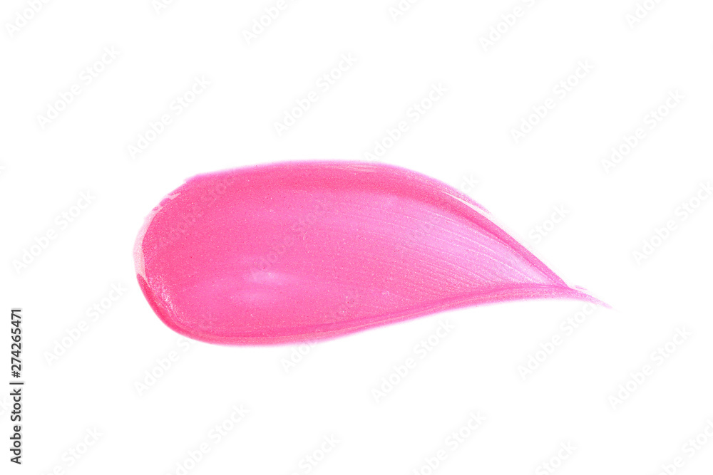 Lip gloss isolated on white background. Makeup products Lip gloss isolated on white background. Makeup products