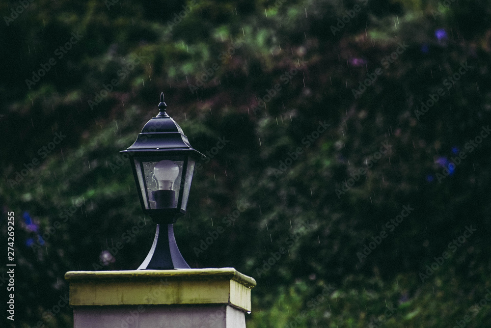 old lamp in the park