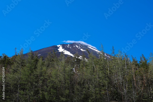 fuji mountain at the 5th station ,halfway up the mountain,Japan photo