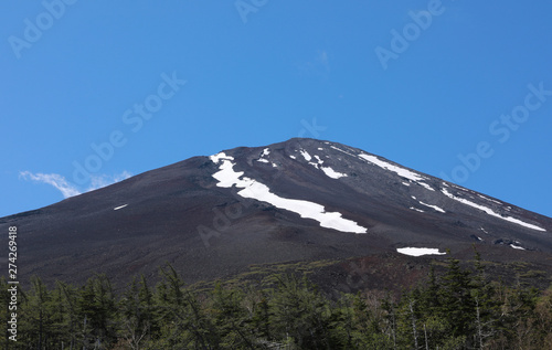 fuji mountain at the 5th station ,halfway up the mountain,Japan photo