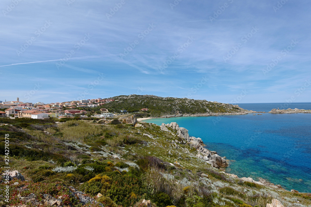 Sardinien Santa Teresa Gallura Blick auf Stadt und Küste