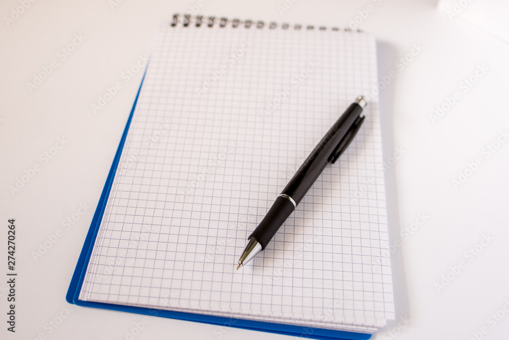 notebook and pen on white background notebook and pen on white background