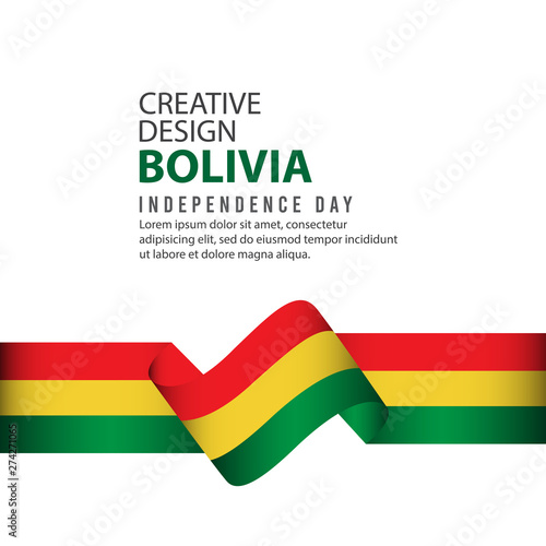Bolivia Independence Day Celebration Creative Design Illustration Vector Template