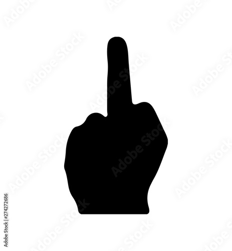 hand with middle finger