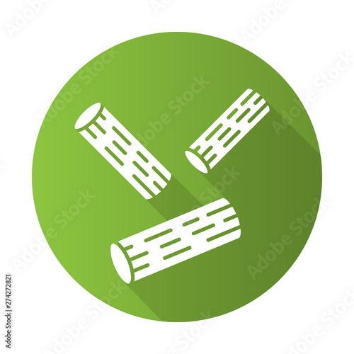 Rigatoni flat design long shadow glyph icon