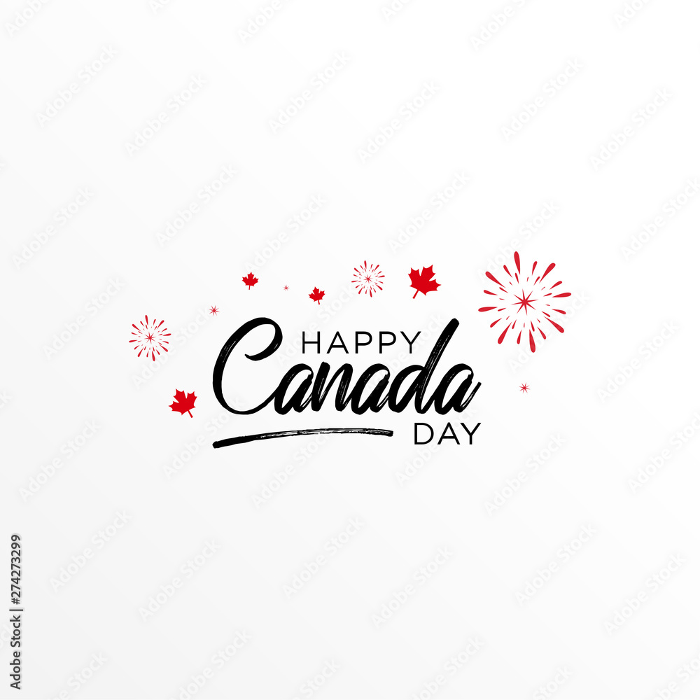 canada day, canada victory day vector design template