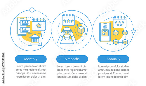 AR tool subscription vector infographic template