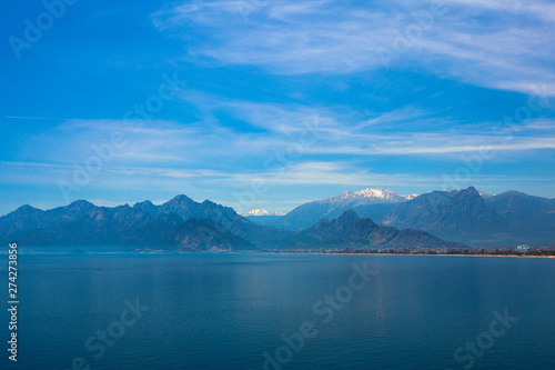 Beautiful landscape of mountains and the Mediterranean sea in Turkey, Antalya. © Evgeniya Uvarova