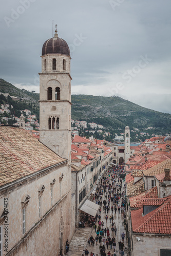 Blick auf Promenade in Dubrovnik
