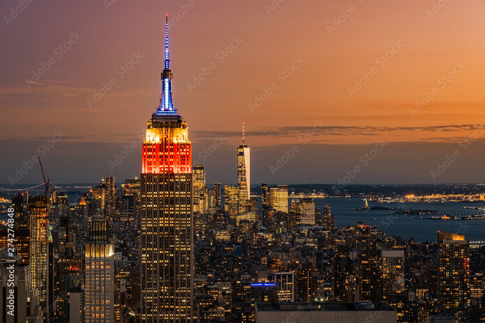 New York City midtown Manhattan skyline at twilight New York City midtown Manhattan skyline at twilight