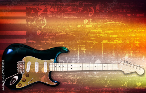 abstract background with electric guitar