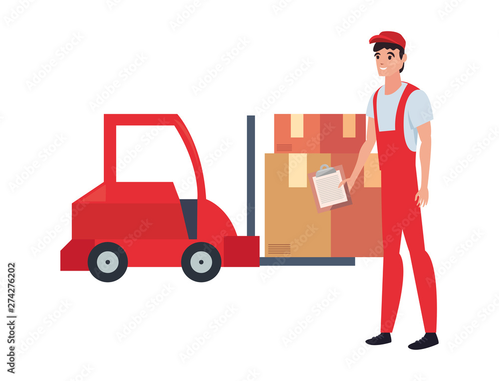 man fast delivery related icon vector ilustrate