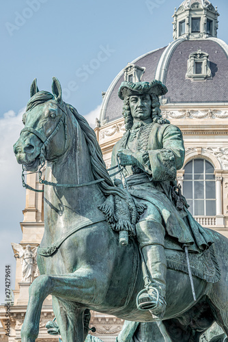Element of the old Memorial monument of empress Maria Theresa in Vienna, Austria