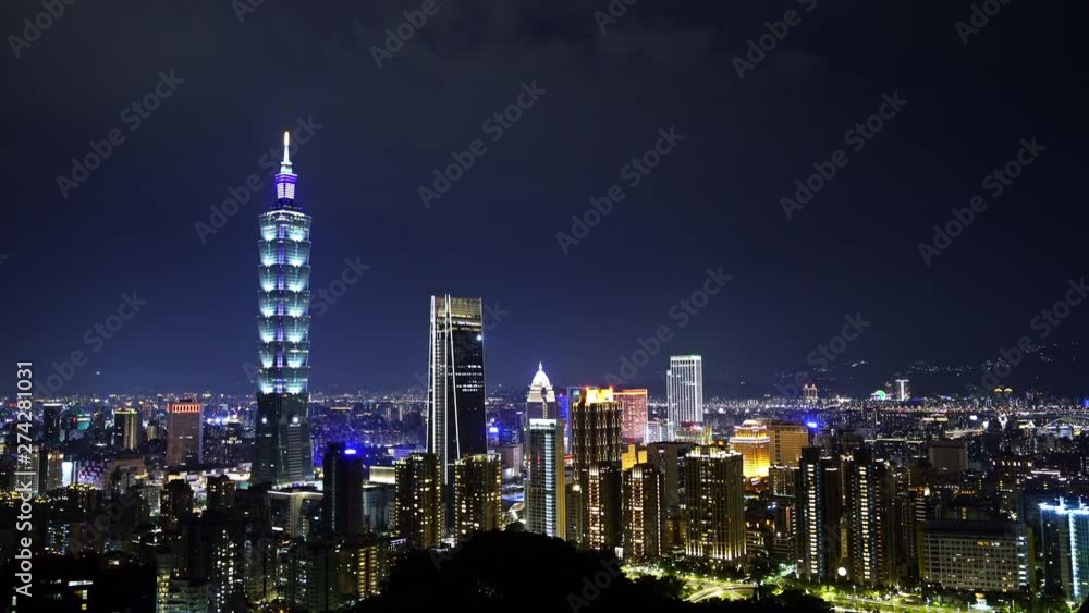 city night view of Taipei, Taiwan city night view of Taipei, Taiwan