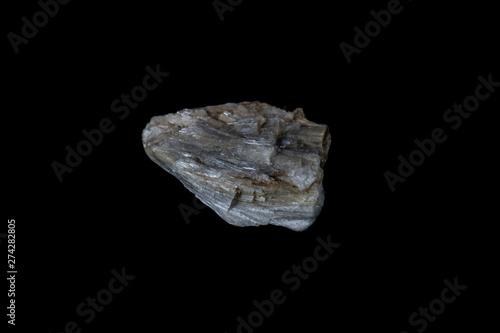 Принти на полотні Grey Wollastonite Mineral on Black