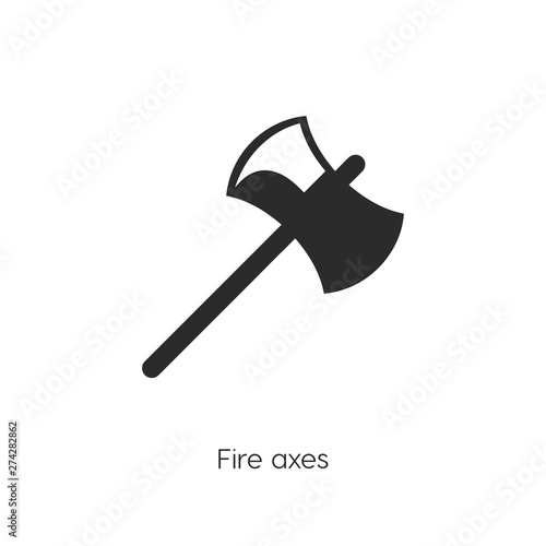 fire axes icon vector symbol