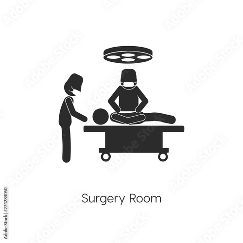 Surgery room icon vector symbol