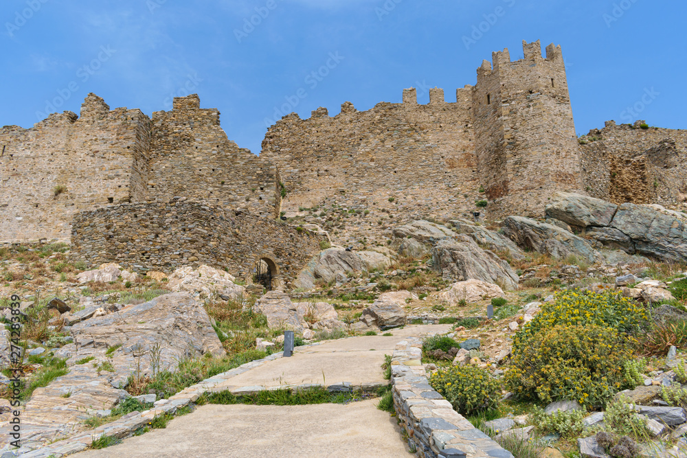 Castello Rosso (Red Castle) at Karystos, Evia, Greece, an old medieval Venetian castle