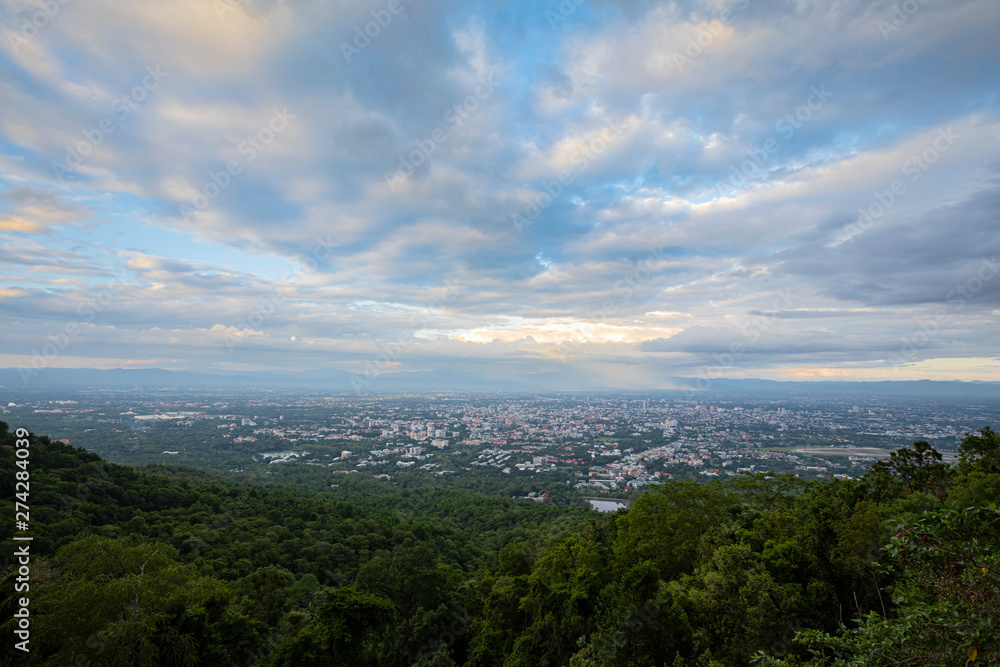 Beautiful Chiang Mai Cityscape in the sunset